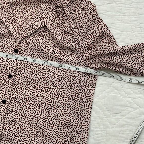 TOPSHOP Leopard Print Button Up Blouse size 4 - Picture 6 of 8